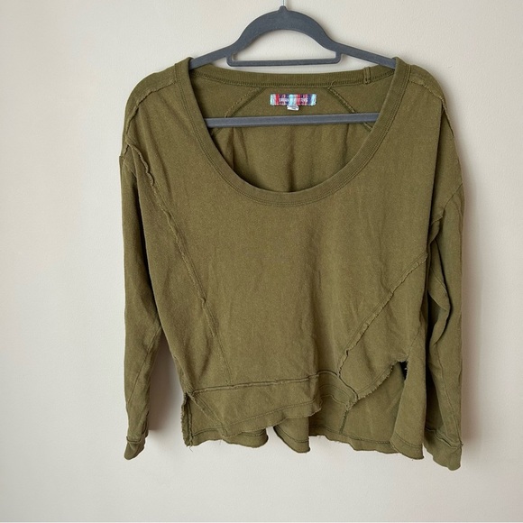 Urban Outfitters Olive Green Chunky Oversized Long Sleeve Crewneck Sweater Small - Picture 1 of 6